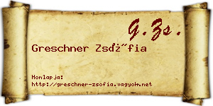Greschner Zsófia névjegykártya